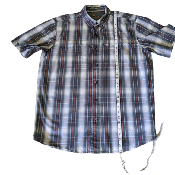 Carhartt Force Relaxed Fit Vented Short Sleeve Button Down Plaid Mens Si… - Picture 5 of 13